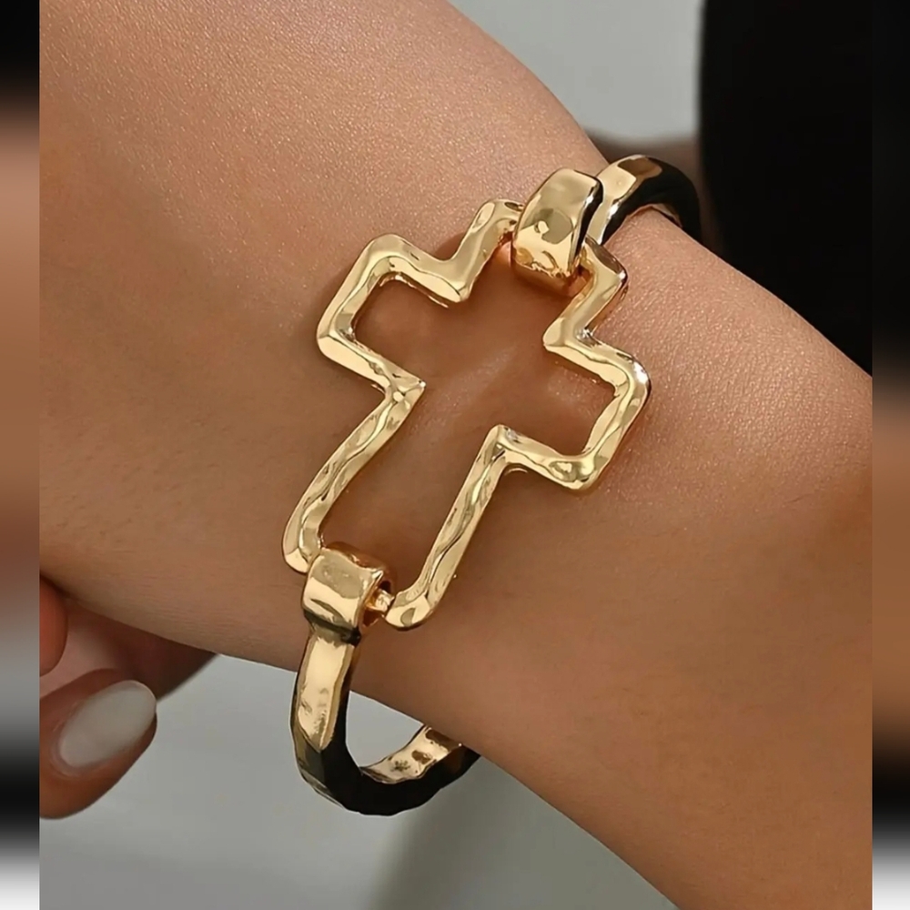 Gold Cross Bracelet